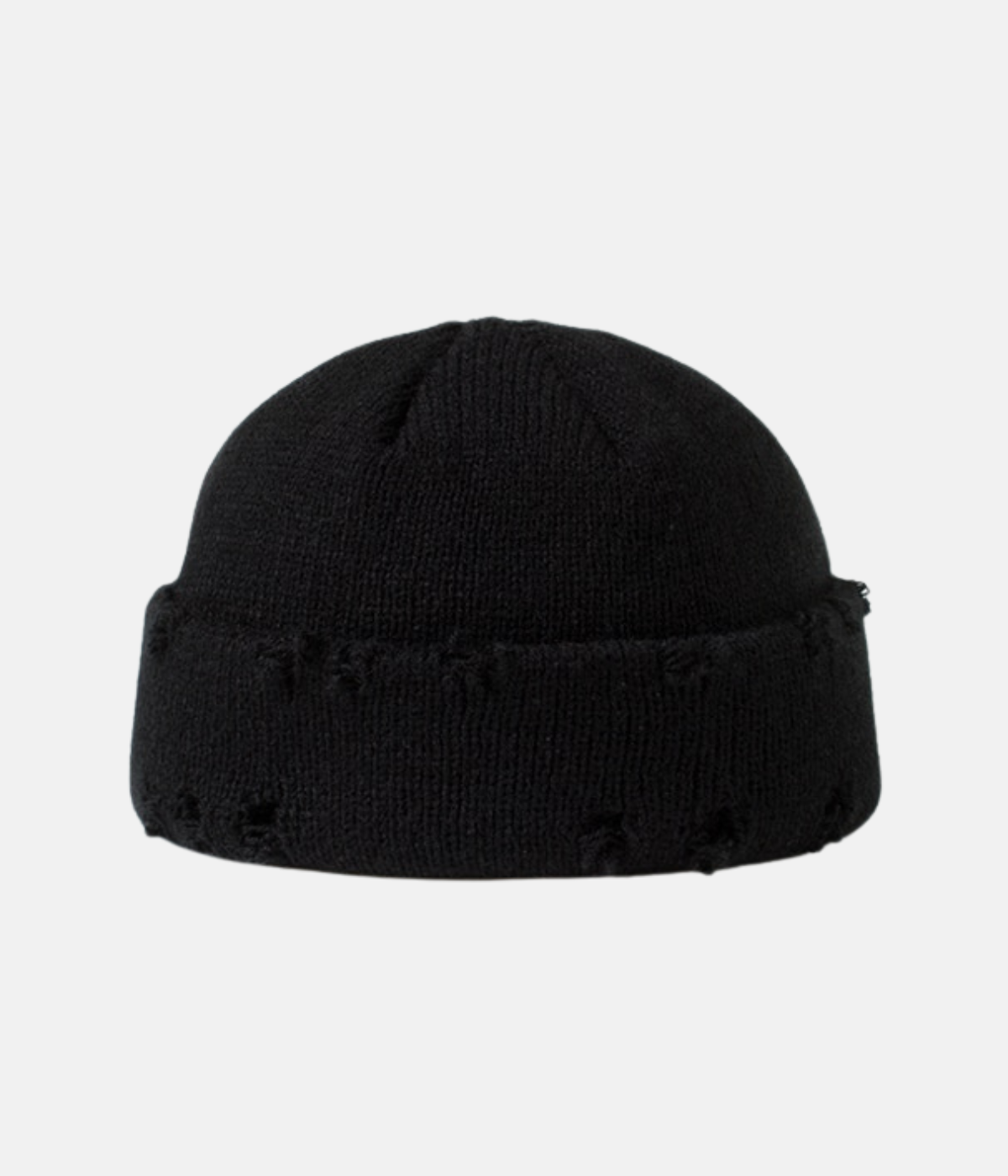 RIPPED BEANIE BLACK - THE URBAN MOOD | Streetwear Store
