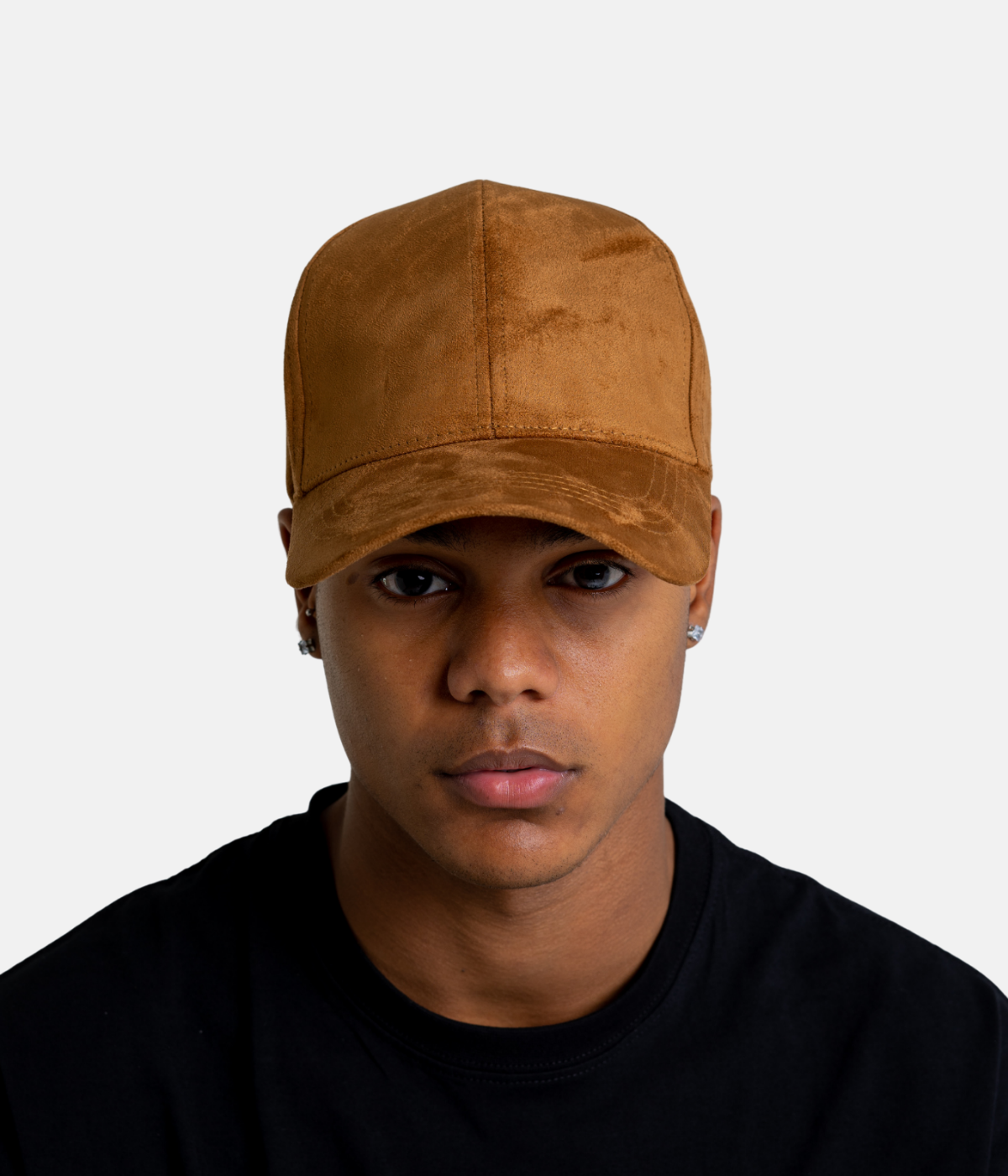 Suede brown cap on sale