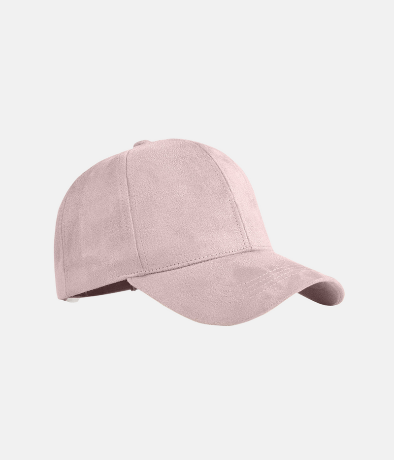 Baby pink suede deals cap
